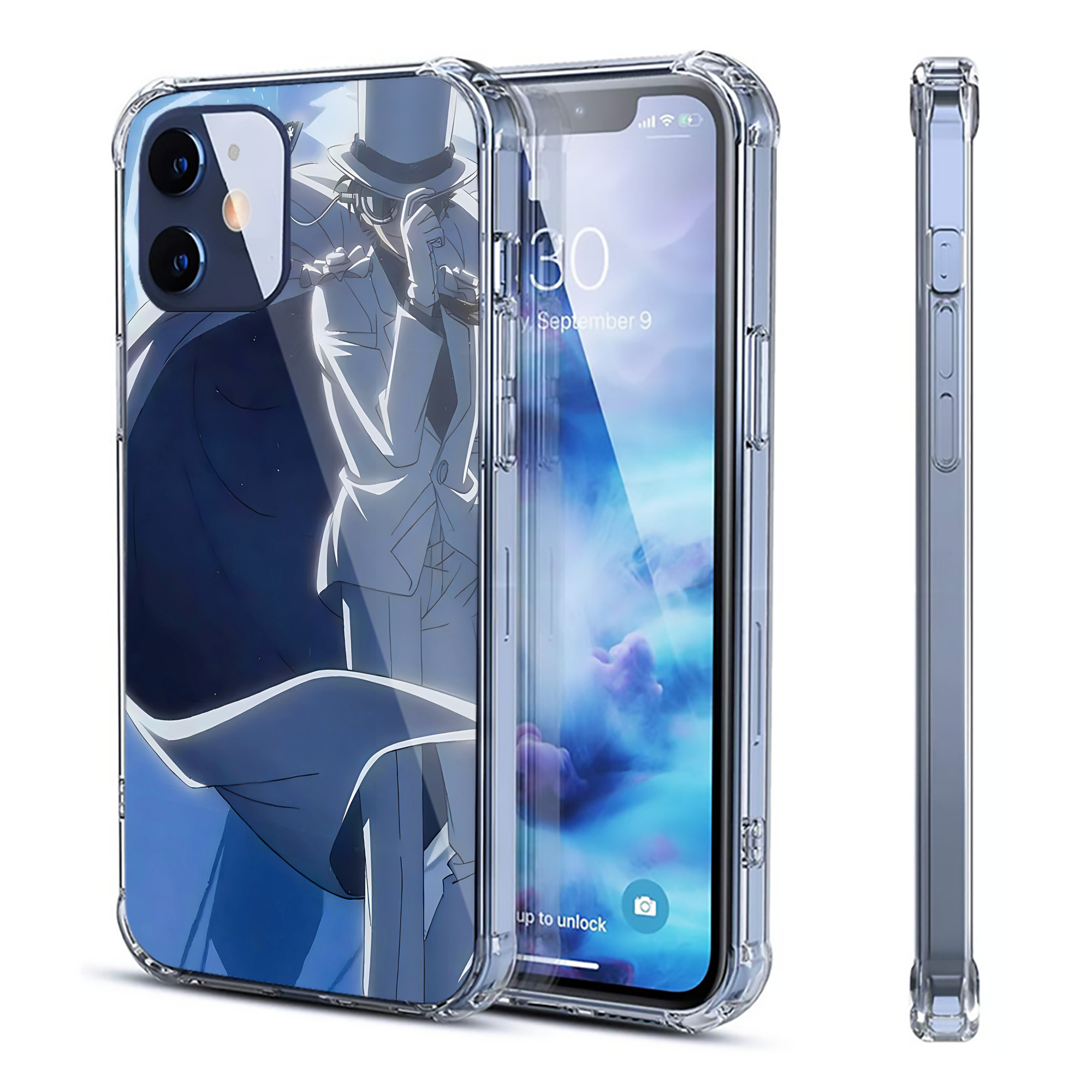 （画像用） 名探偵コナン Detective Conan 【iPhone 12シリーズ対応】透明スマホケース（クリアソフトケース）